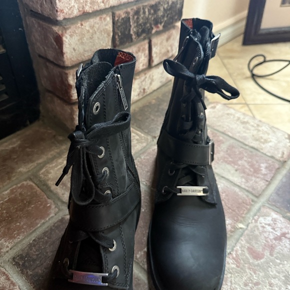 NWOB Harley Davidson Men's Black 10 Ranger Motorcycle Boots Shoes - Picture 3 of 7